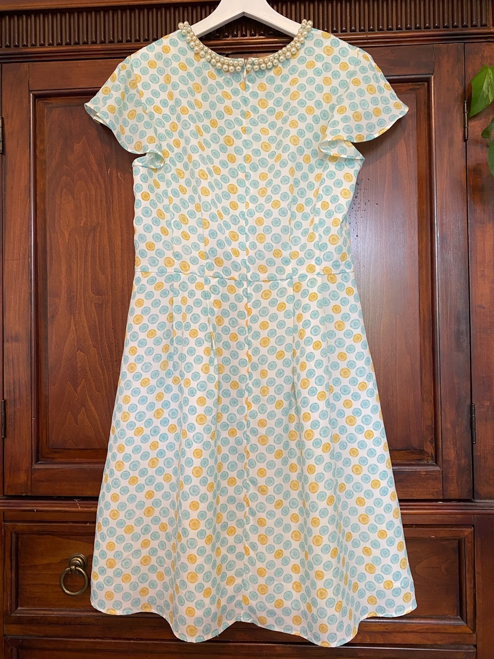 Jason Wu Collab Pastel Pearl-Collar Bicycle Wheel Medallion Dress Size 6